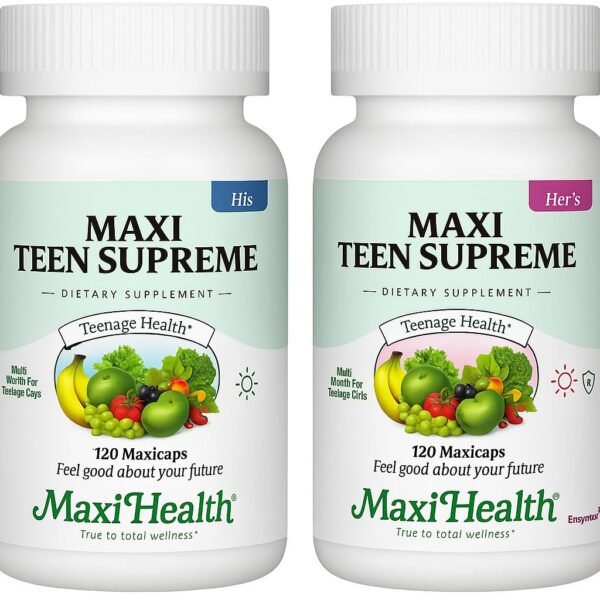 Frente del producto Maxi Health multivitamínico para adolescentes