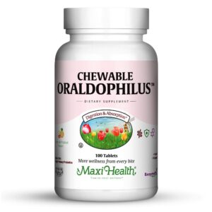 Version 1.0.0 Maxi-Health probióticos masticables sabor tropical 100 tabletas