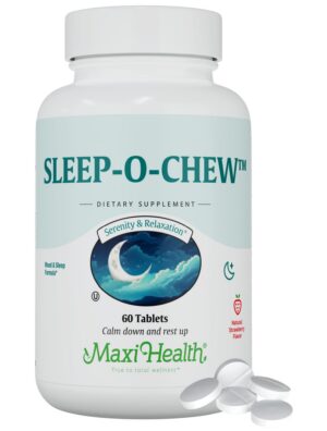 Maxi Health Sleep-O-Chew tabletas masticables melatonina y magnesio