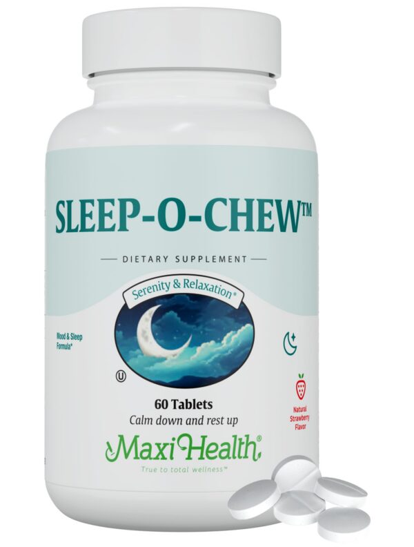 Maxi Health Sleep-O-Chew tabletas masticables melatonina y magnesio
