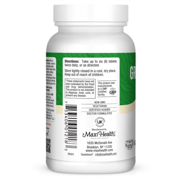 Cápsulas verdes Maxi Health listas para tomar