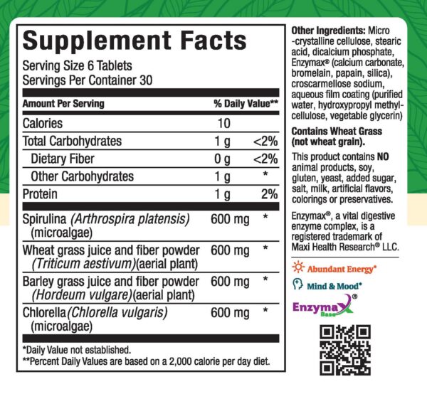 Interior de frasco con 180 tabletas