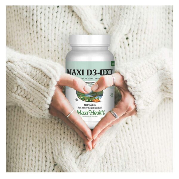 Maxi-Health suplemento vitamínico D3 360 tabletas kosher alta pureza