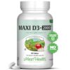 Maxi Health Vitamina D3 2000 UI botella etiqueta frontal