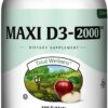Frente del envase Maxi Health Vitamin D3 2000IU