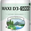 Frente de Maxi Health Vitamin D3 5000 UI