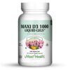 Maxi Health Vitamina D3 1000 UI cápsulas blandas paquete