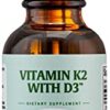 Maxi Health gotas vitaminas D3 y K2 MK-7 suplemento líquido 1 oz
