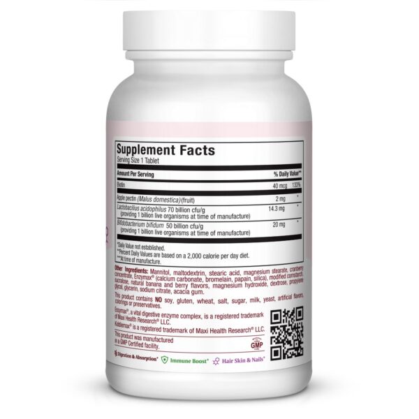 Empaque Maxi Health Yummie Oraldophilus probióticos 50 gomitas