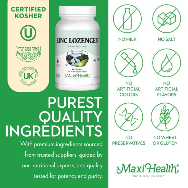 Frascos de zinc Maxi-Health