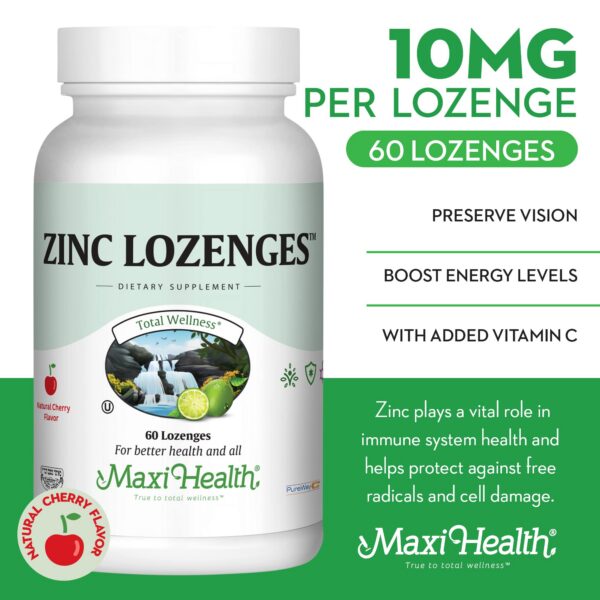 Etiqueta de zinc citrato y vitamina C