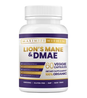 Frasco frontal de Maximum Slim Lion's Mane y DMAE