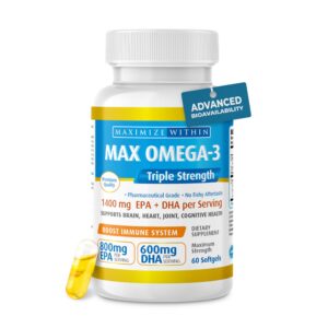 Version 1.0.0 Maximum Slim Omega 3 aceite de pescado botella frontal