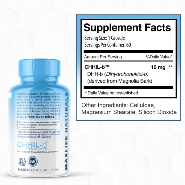 MAXLIFE NATURALS Chill Pill frasco