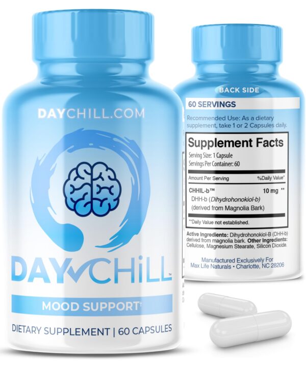 MAXLIFE NATURALS Chill Pill frasco frente