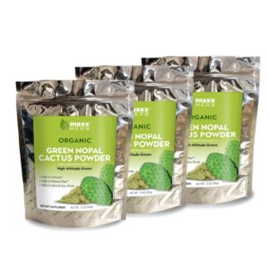 Maxx Herb polvo orgánico de nopal para digestión y salud inmunológica