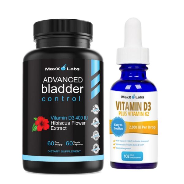 MaxX Labs Vejiga y Vitamina D3 K2 - Vista frontal