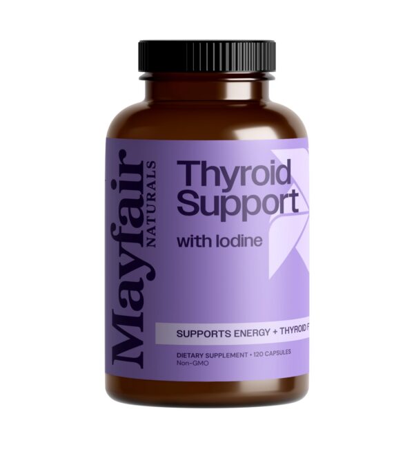 Frasco frontal de Mayfair Naturals Thyroid Support