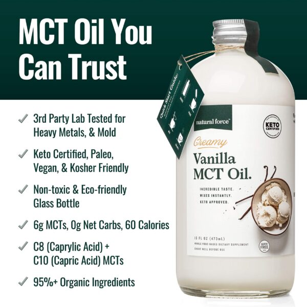 Botella de MCT Oil Creamy Vanilla