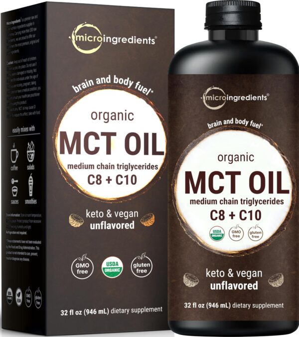 MCT Organic bottle front label