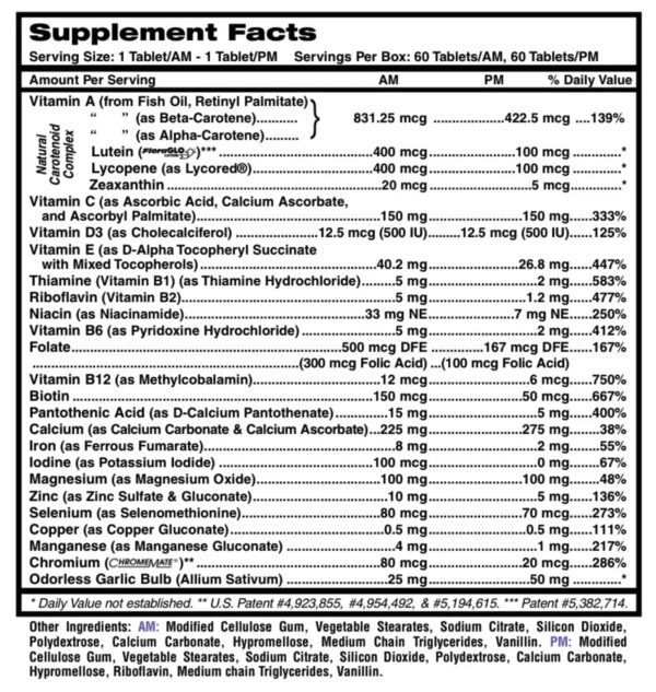 Etiqueta MDR Fitness Tabs AM/PM