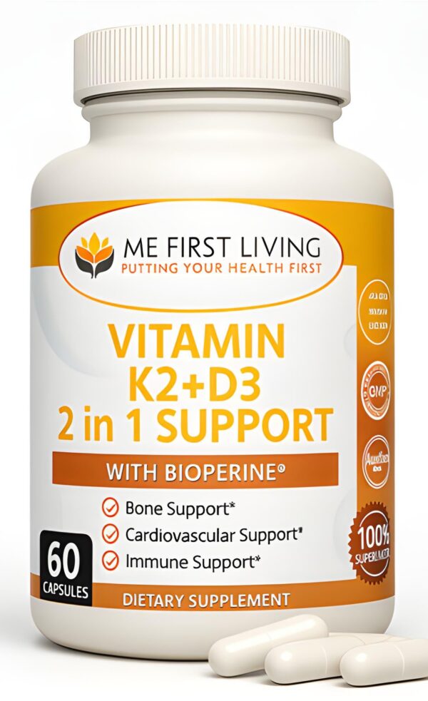 Version 1.0.0 Me First Living D3 K2 cápsula frontal