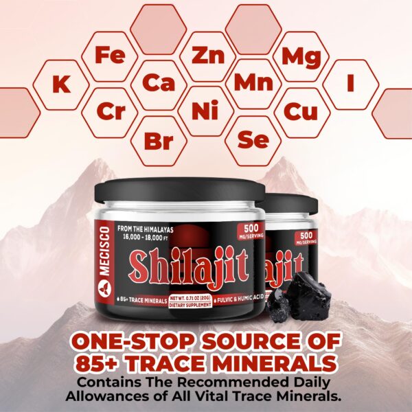 Etiqueta del producto Mecisco Shilajit Himalaya