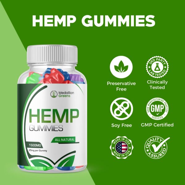 Etiqueta de Medallion Greens Gummies