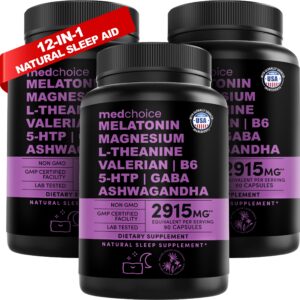 MEDCHOICE cápsulas melatonina 12 en 1 paquete frontal