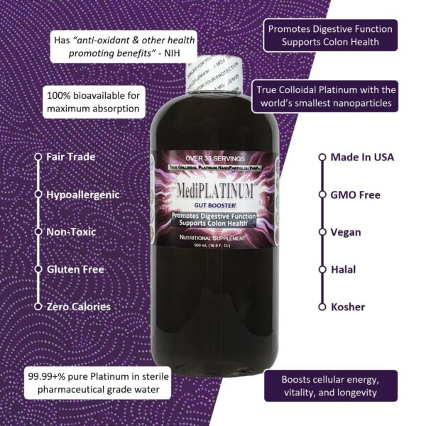 Frasco de 500 mL MediPLATINUM Gut Booster