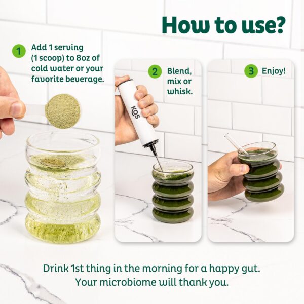 Polvo KOS greens vegano sin azúcar sin gluten sabor berry