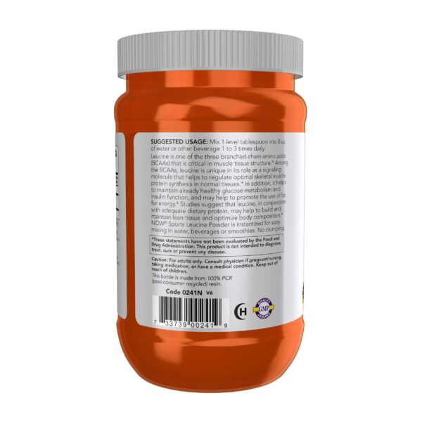 Medidor polvo leucina NOW Foods