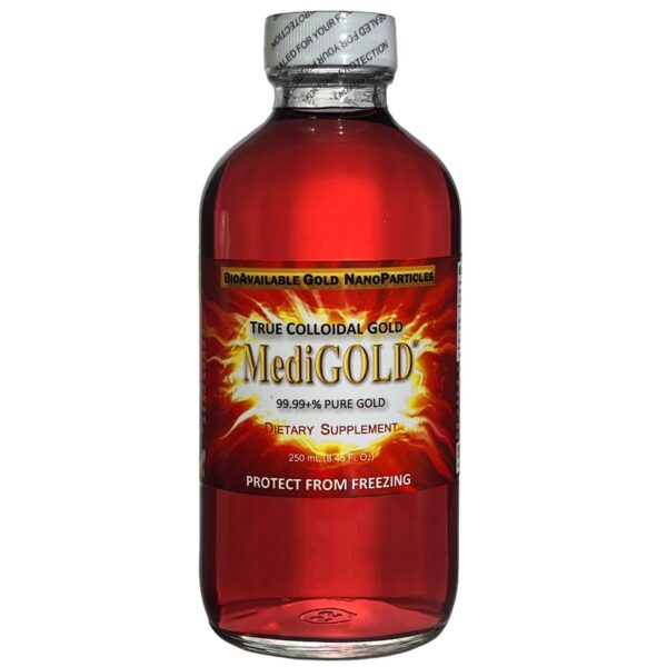 MediGOLD oro coloidal frasco etiqueta lateral