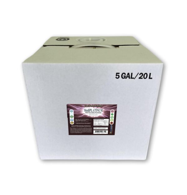 Cubetainer plástico sin BPA MediPLATINUM PtNP coloidal