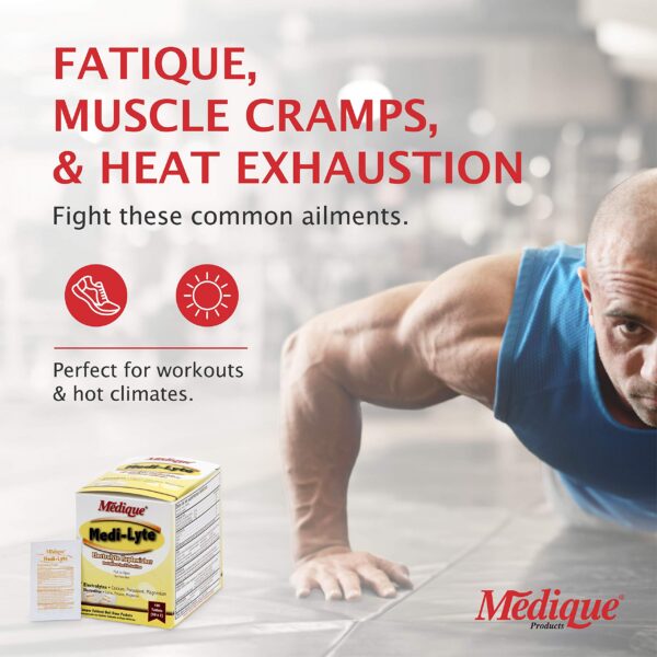 Etiqueta lateral Medi-Lyte tabletas de electrolitos