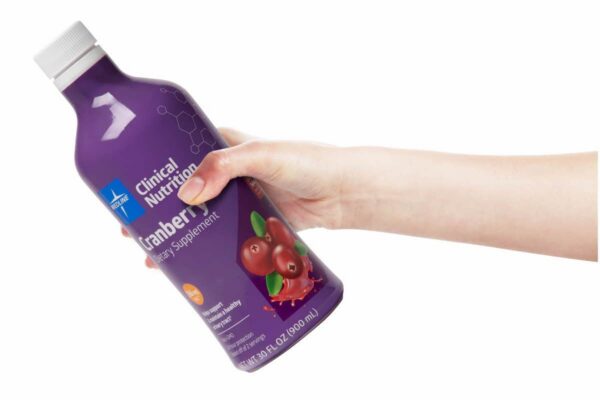Medline Cranberry+ suplemento líquido etiqueta trasera