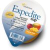 Gelatina Expedite Cup frente, sabor Tropical Fruit, 2 oz