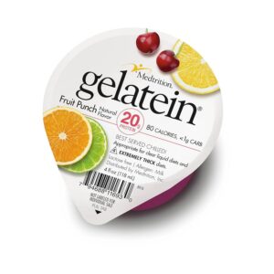 Etiqueta de información nutricional Gelatein Fruit Punch
