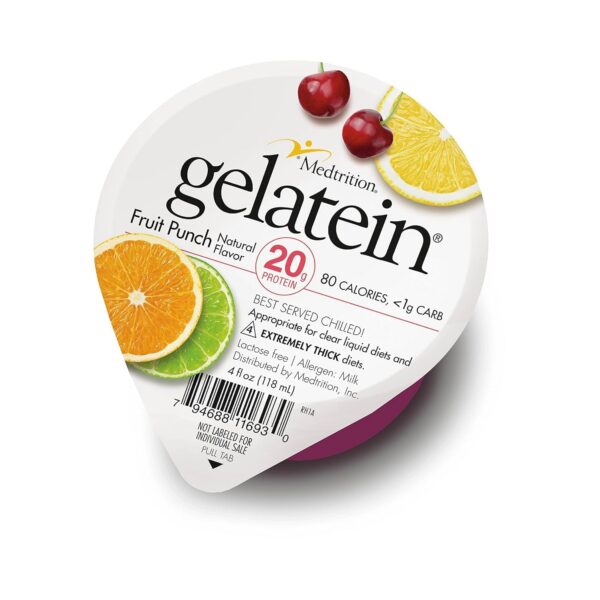 Etiqueta de información nutricional Gelatein Fruit Punch