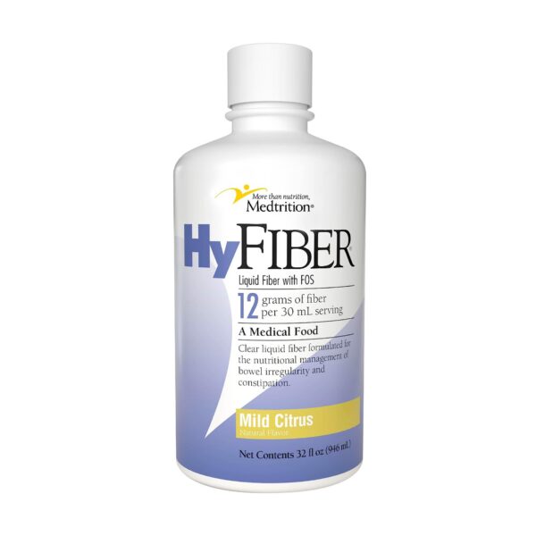 medtrition hyfiber fibra líquida suplementaria 32 oz botella clara