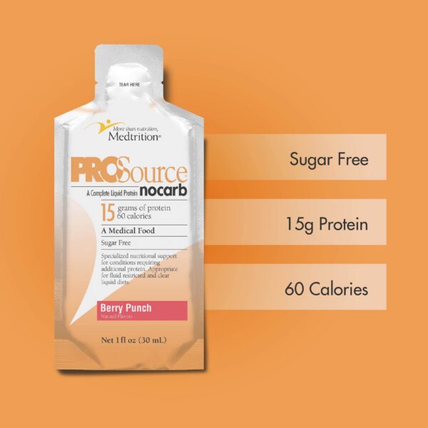 Medtrition ProSource NoCarb paquete líquido en empaque individual