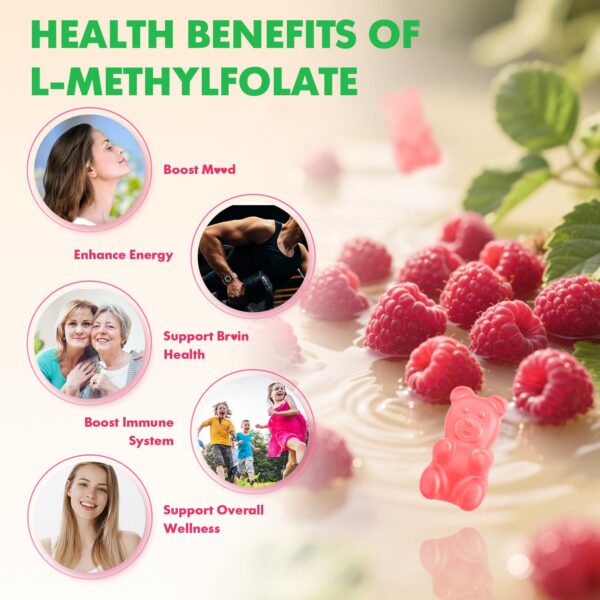 Gomitas L-Methylfolate 15 mg frambuesa