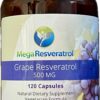 Frente de Mega Resveratrol con piel de uva roja