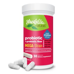 Mega-Strain 50 mil millones CFU probióticos caja frontal