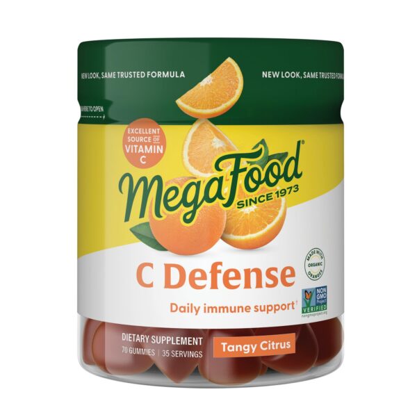 megafood c defense gomas vitamina c masticables sabor cítrico