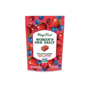 MegaFood chicles multivitaminicos para mujer sabor baya 30 unidades