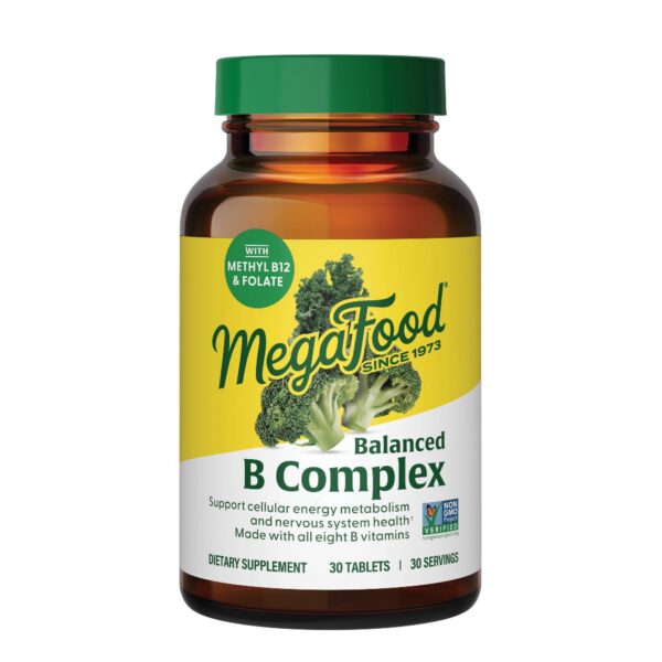 MegaFood complejo b balanceado 30 tabletas vegano