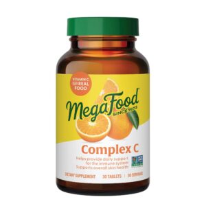 MegaFood Complex C etiqueta y tabletas