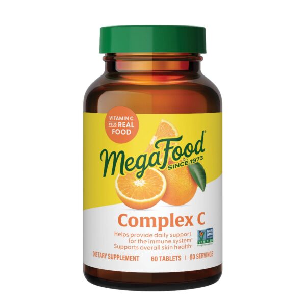 MegaFood Complex C frasco de 60 tabletas