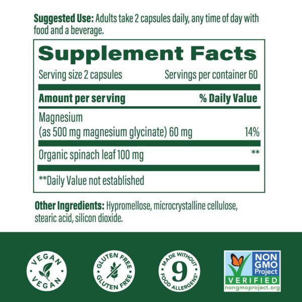 Etiqueta detallada del suplemento MegaFood